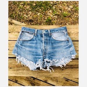 Urban Renewal Cutout Pocket Levi Shorts